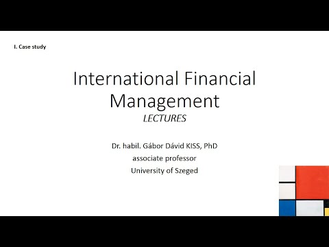 IFM lecture: I. Case study