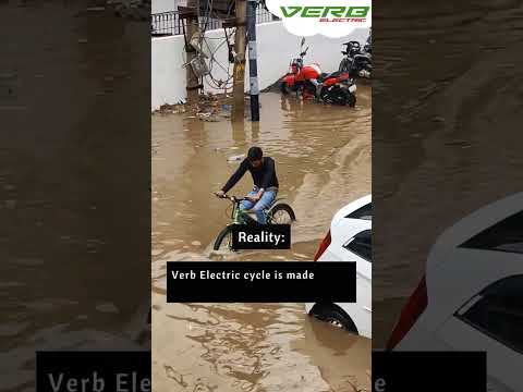 Ride electric cycle, a good alternative to riding a bike in the rain. #electricbicycle #rainyday