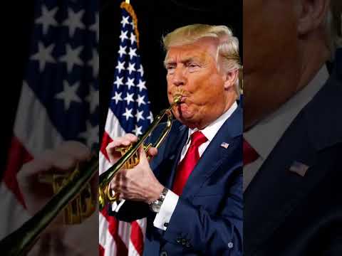 Trump on Trumpet While Wall Street Crashes! #ai #trump #stockmarket