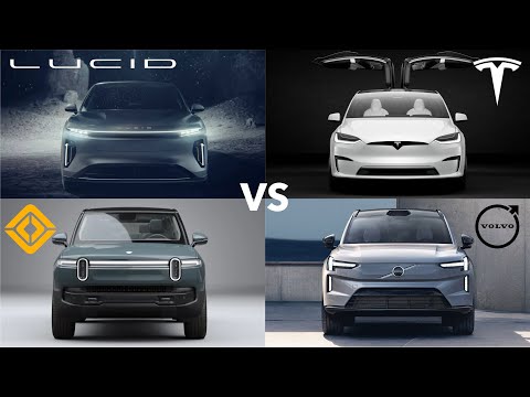 2025 Lucid Gravity vs Tesla Model X vs Rivian R1S vs Volvo EX90