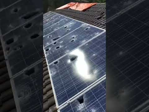 Whole solar rooftop system damaged 😭