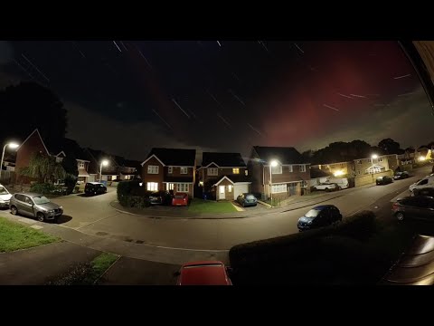 Aurora Borealis (Northern Lights) visible in England October 2024 - Starlapse mode on Insta360 X3