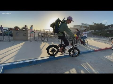 Calls to ban E-bikes at Moonlight Beach